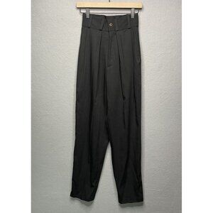 Nina K Womens Vintage High-Waisted Black Trousers Size 4